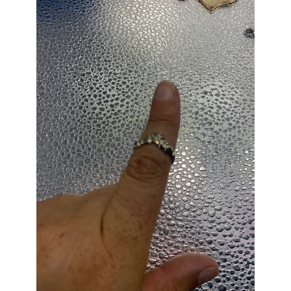Sterling Silver Molten‎ Texture Band Ring Organic Handcrafted Brutalist Style